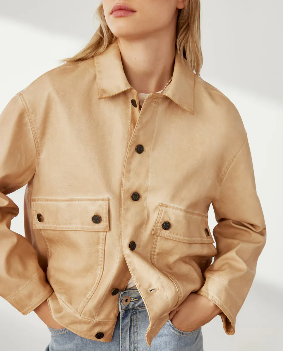

Женская куртка из искусственной кожи Southern Cotton, бежевый