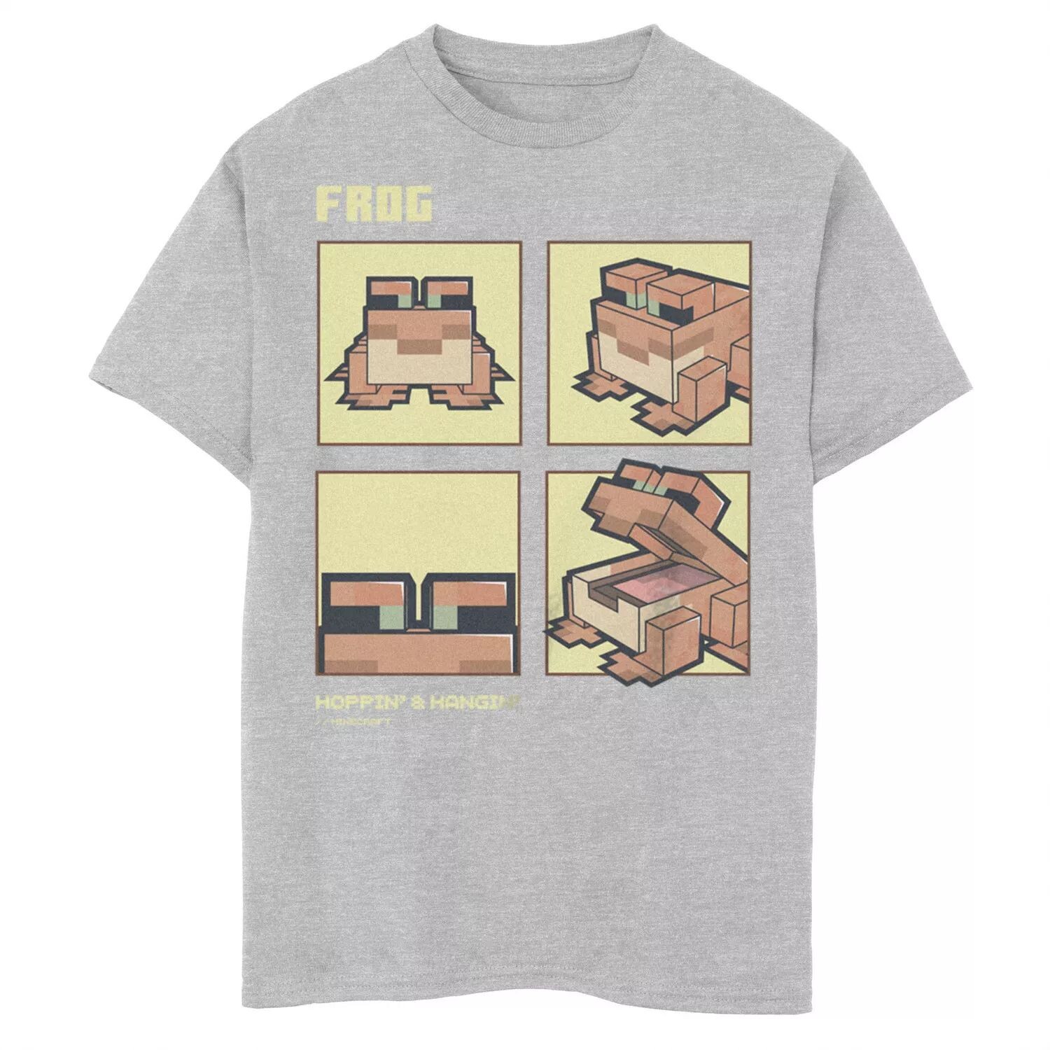 

Футболка с графическим рисунком Minecraft Frog Hoppin' & Hangin' Emotion Boxes для мальчиков 8–20 лет Licensed Character