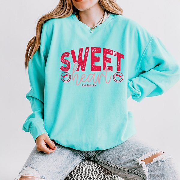

SWSmiley sweet heart distressed - женский легкий свитшот с эффектом поношенности Simply Sage Market, Chalky Mint, Зеленый, SWSmiley sweet heart distressed - женский легкий свитшот с эффектом поношенности Simply Sage Market, Chalky Mint