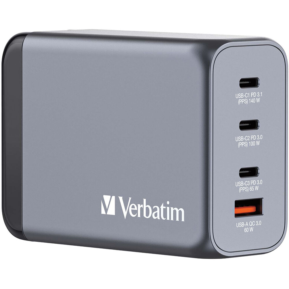 

Зарядное устройство Verbatim 240W 4-Port USB GaN Wall Charger 32205