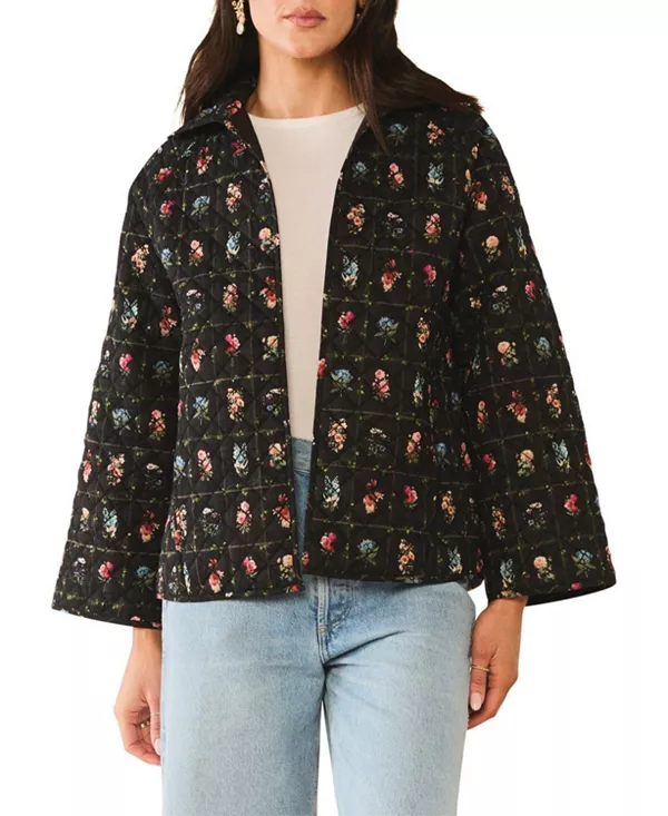 

Стеганая куртка Flora Eddy, черный