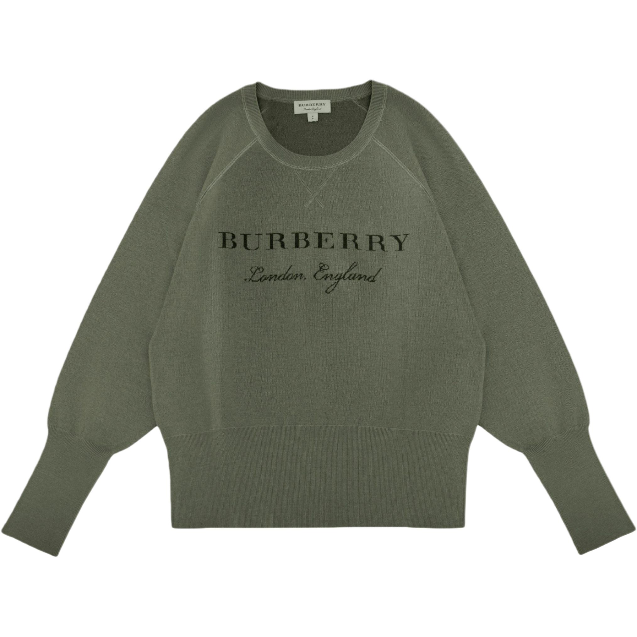 

Burberry Свитер Women's Gray Green Crew Neck Moderate Others