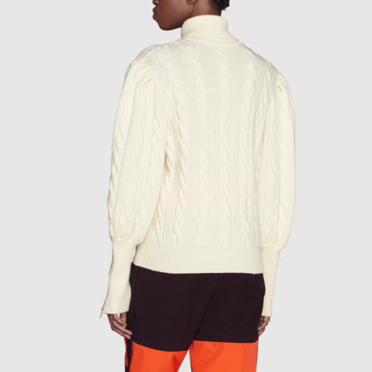 Свитер женский Gucci, коллаборация с The North Face, белый — фото 4
