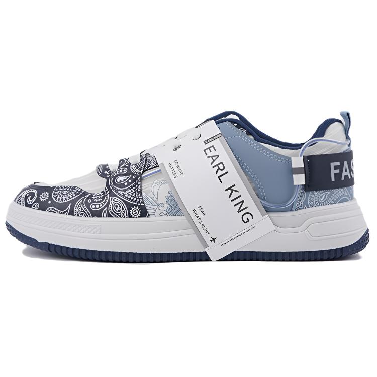 

Earl king Износостойкие и легкие мужские скейтерские кроссовки лоу-топ бело-голубые, цвет White Blue