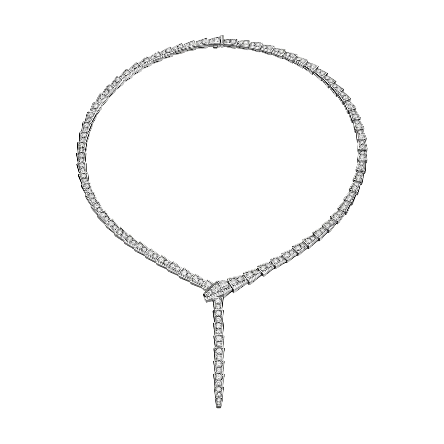 

Ожерелье serpenti из белого золота 18 карат с паве из бриллиантов BULGARI