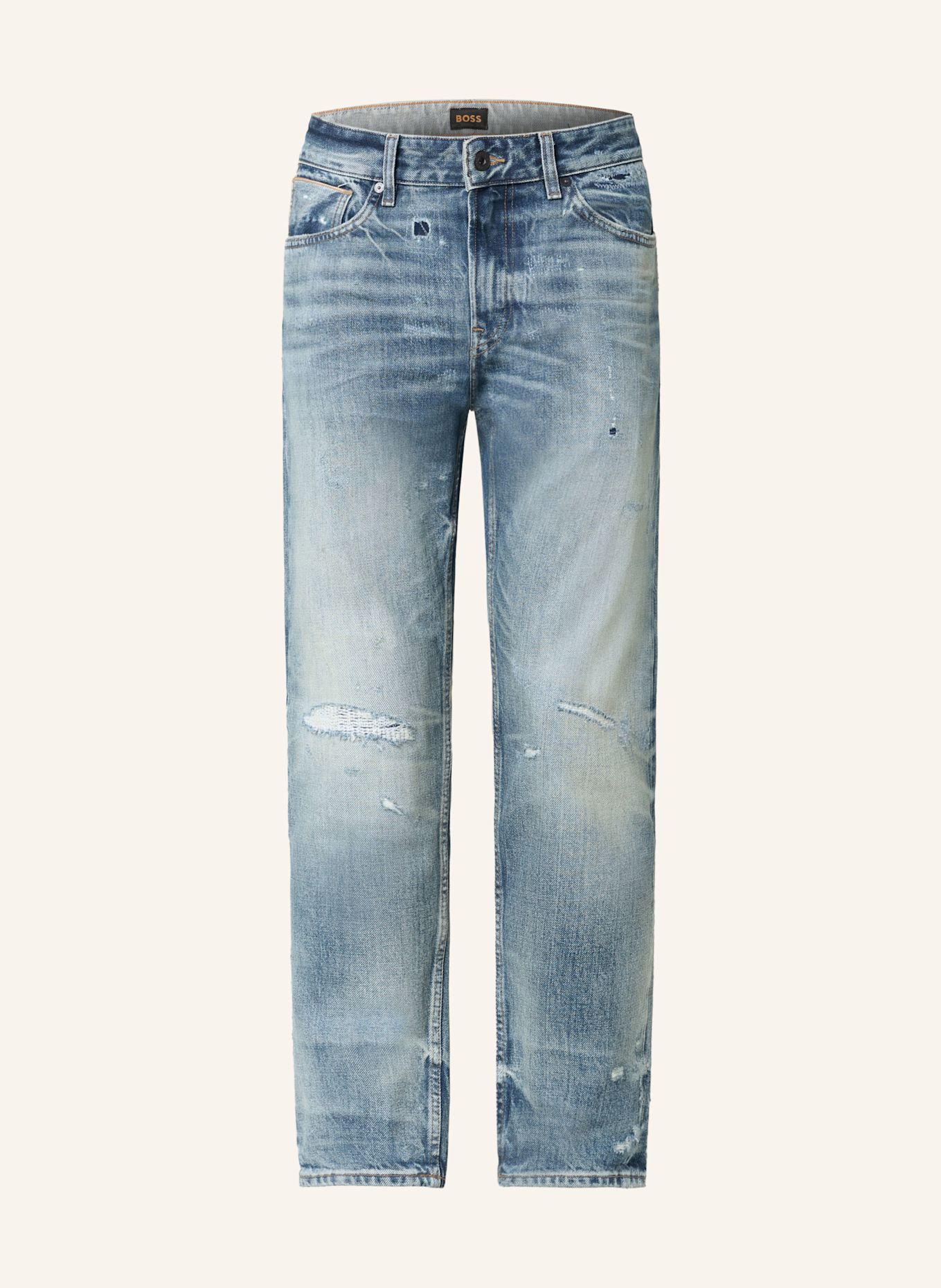 

Рваные джинсы re.maine regular fit Boss, синий