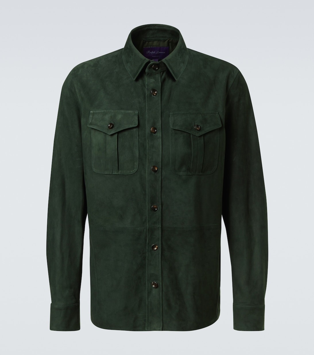 

Бархатная рубашка Barron Ralph Lauren Purple Label, Equine Green
