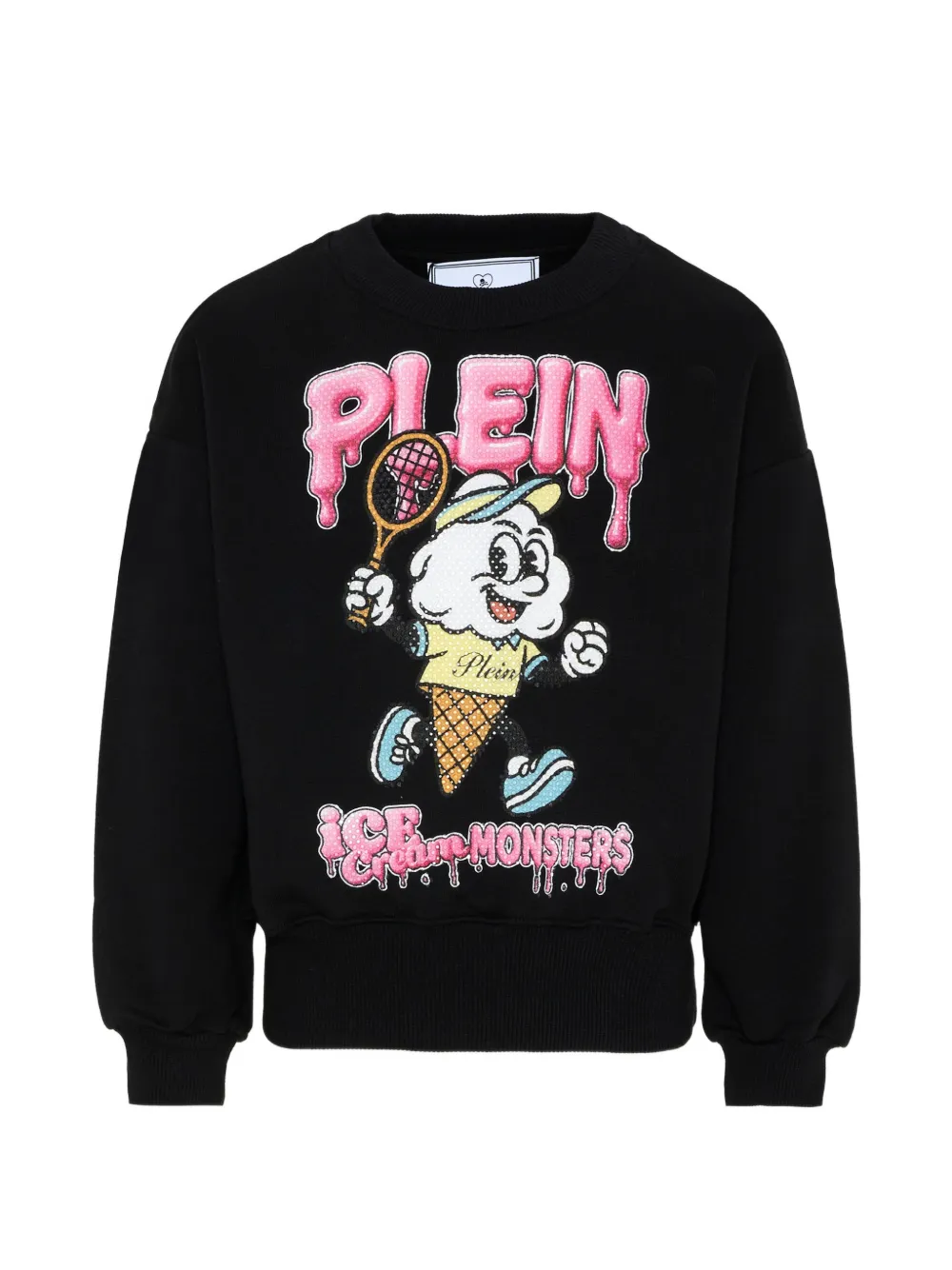 Свитшот с графическим принтом Philipp Plein Junior, черный