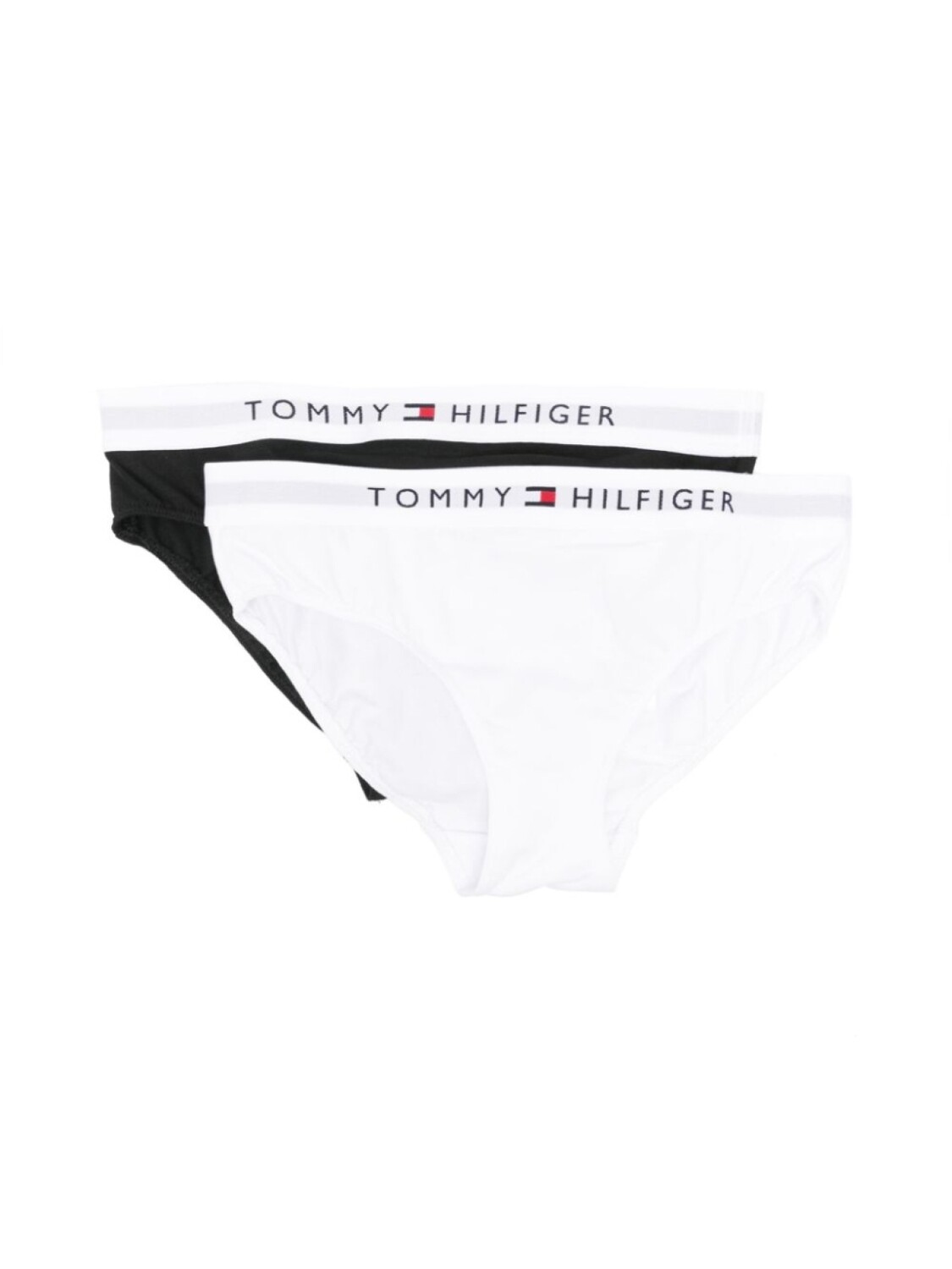 

Комплект из двух трусов-брифов с жаккардовым логотипом Tommy Hilfiger Junior, белый