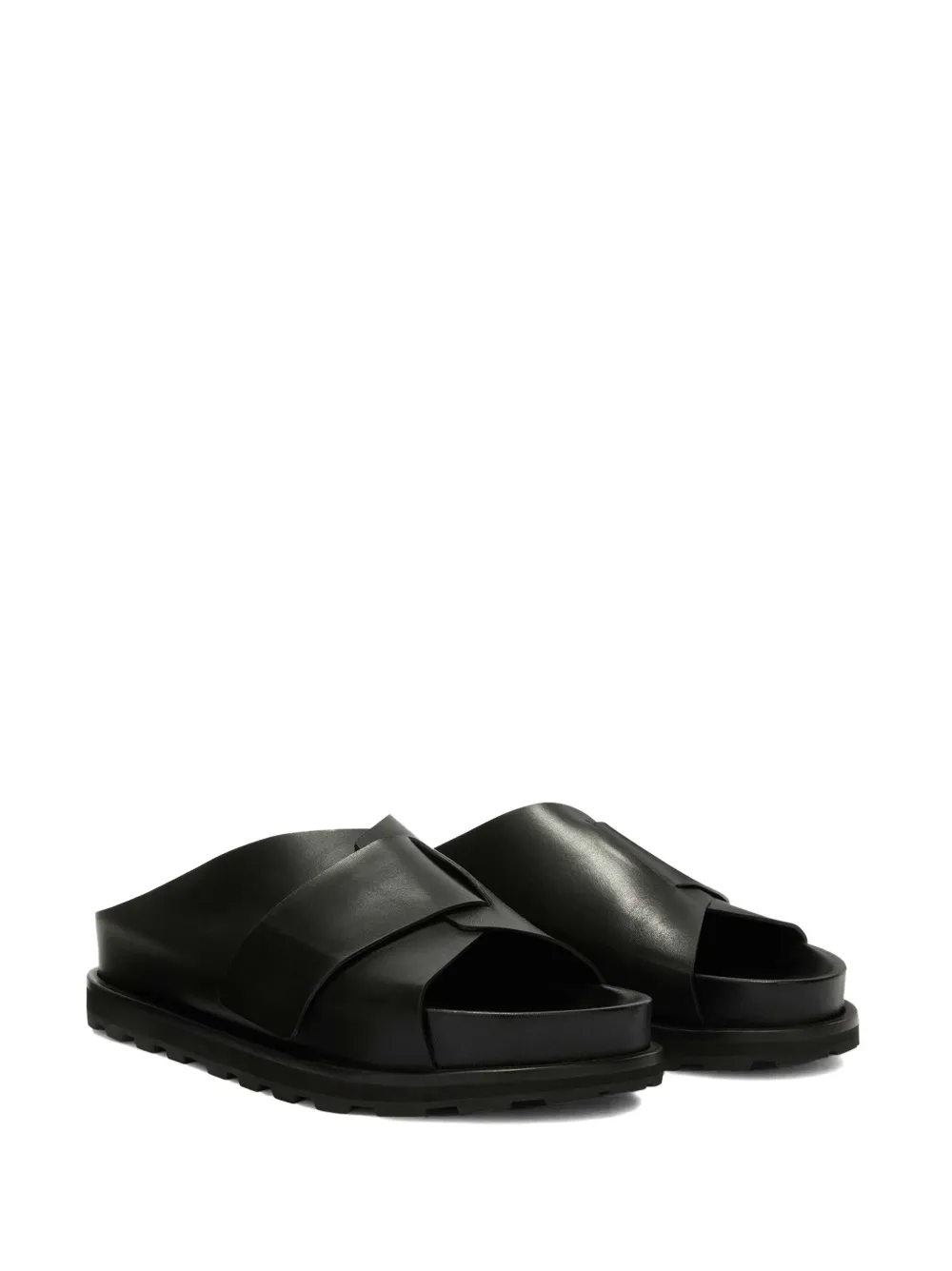 Шлепанцы с открытым носком JIL SANDER, черный — фото 2