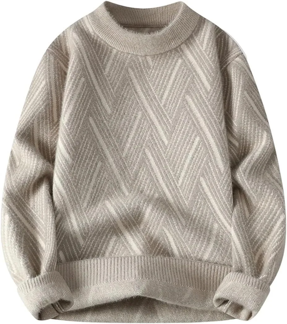 

Мужской зимний утолщенный полосатый свитер Wool Pullover