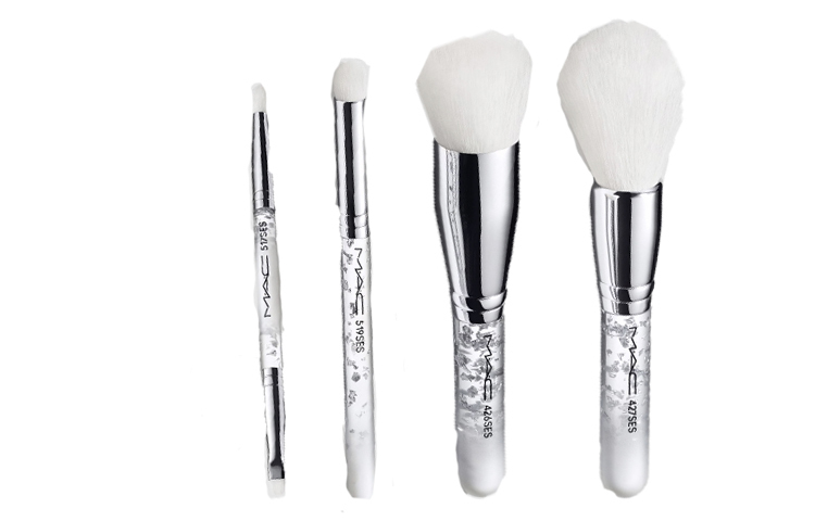 Набор кистей для макияжа M.A.C Brush Of Snow Essential Brush Kit, 4 шт — фото 3