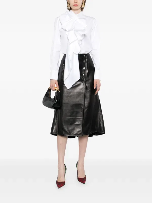 Рубашка с длинными рукавами и оборками Alexander Mcqueen, белый — фото 2