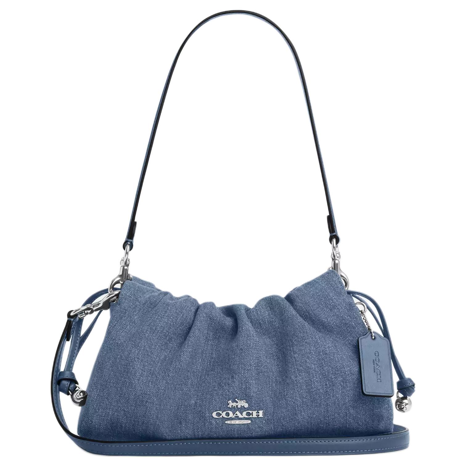 

COACH Сумка через плечо Faye Denim средняя женская голубая