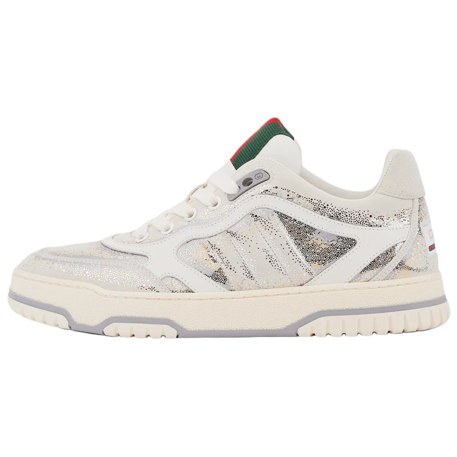 GUCCI Re Web низкие скейтборд кроссовки женские white gray
