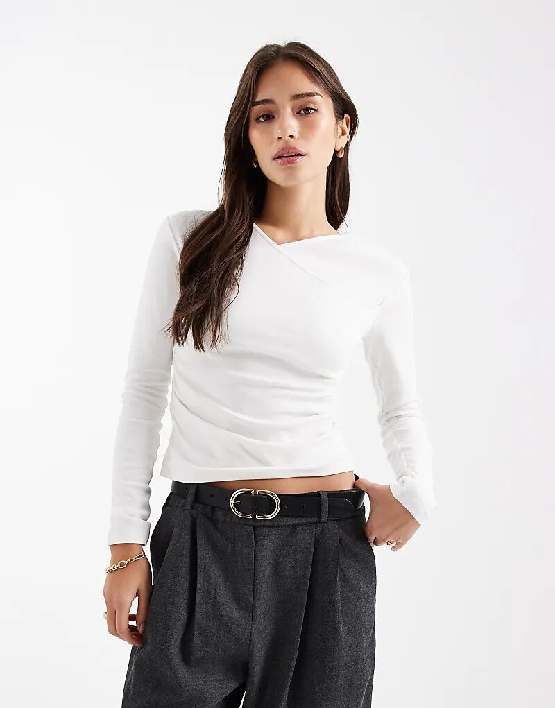 

Топ Mango Teen Sculpt в цвете экрю