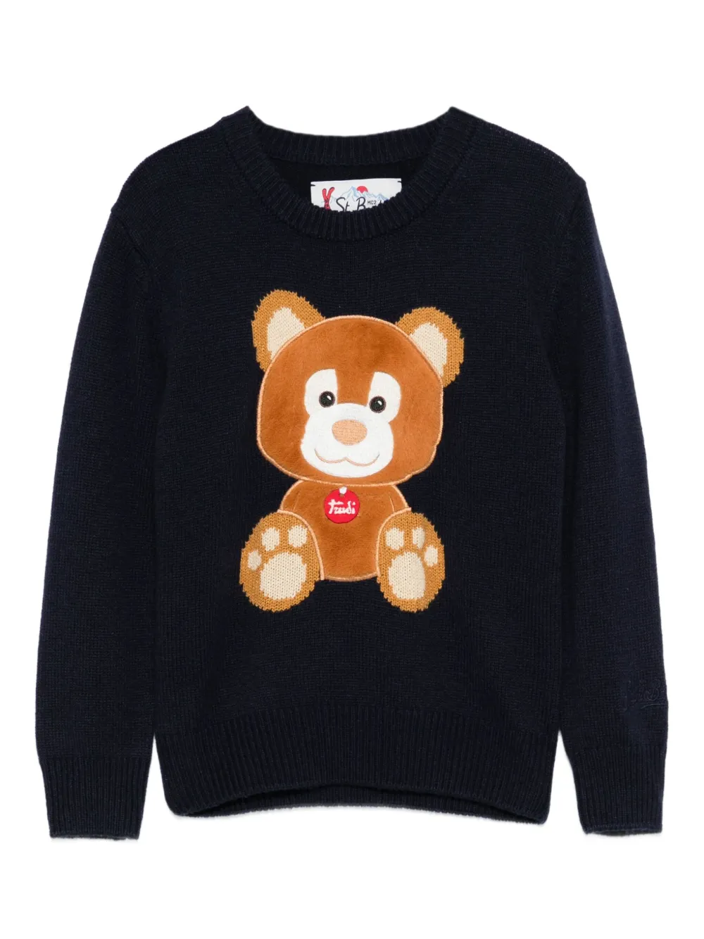 

Свитер с аппликацией из коллаборации с Trudy Douglas Mc2 Saint Barth Kids, синий