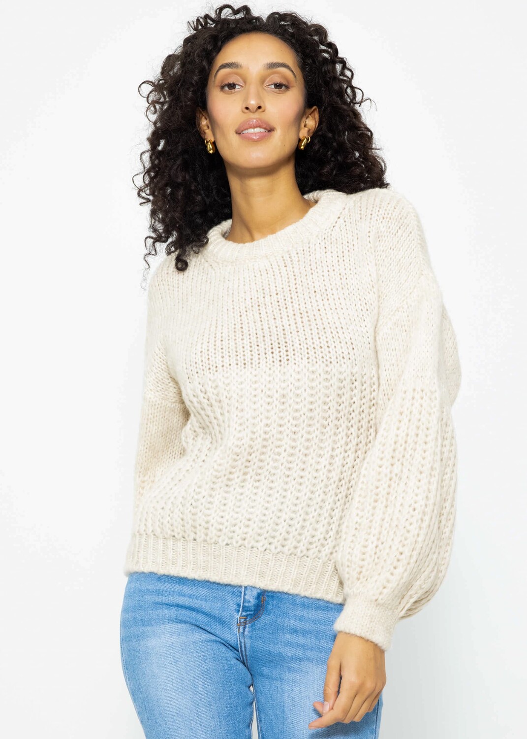 

Свитер SASSYCLASSY Oversize mit Struktur, бежевый