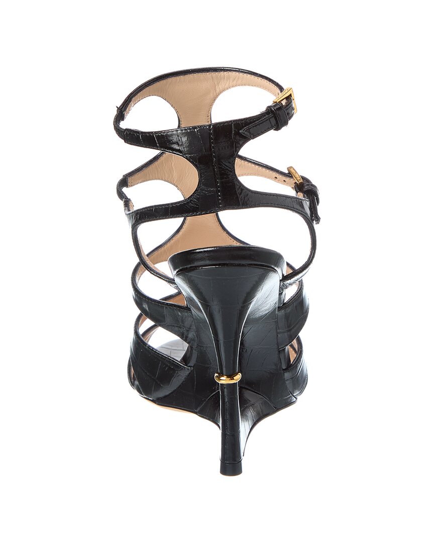 Том Форд Крокодиловые кожаные сандалии Tom Ford, черный — фото 3