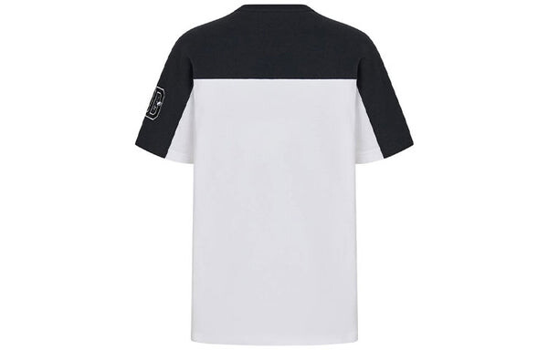 Футболка Men's DIOR Logo Colorblock Round Neck Short Sleeve White T-Shirt, белый — фото 2