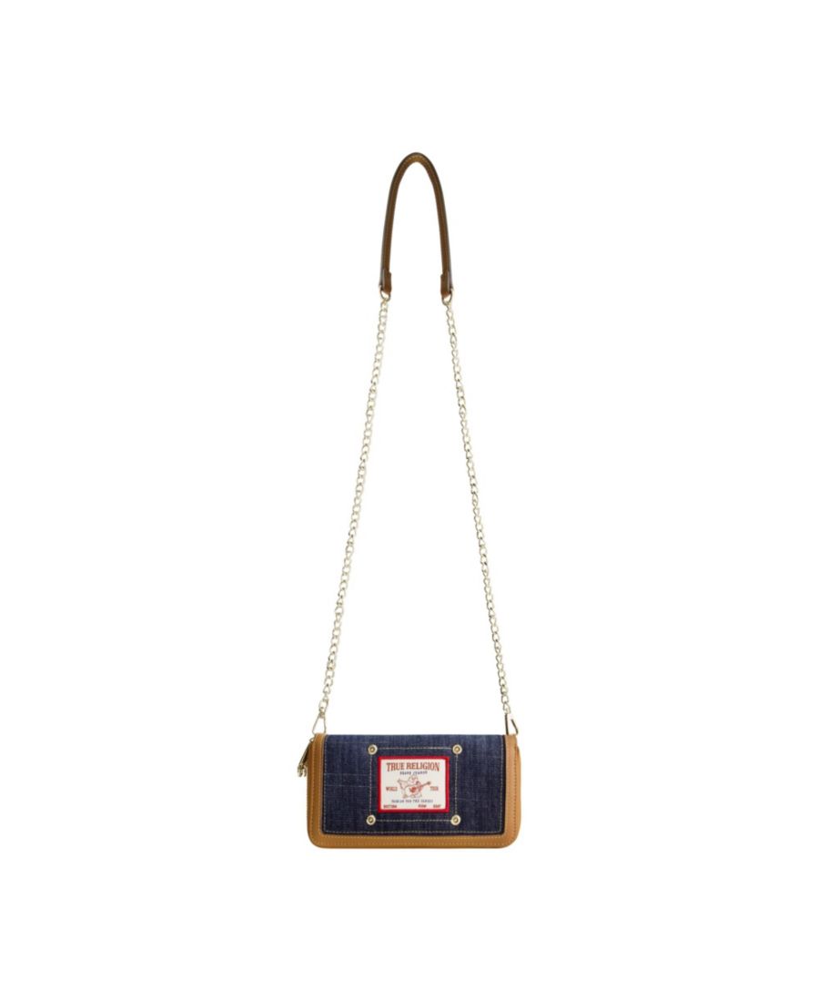 

Кошелек с двойной застежкой-молнией и цепочкой с изображением Будды True Religion, Dark Blue