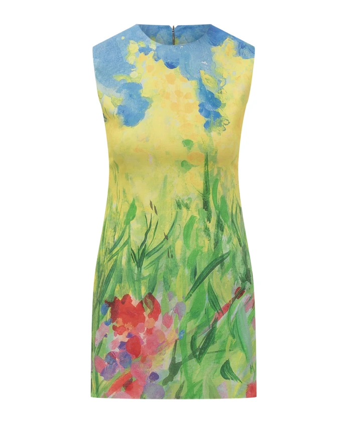 

Короткое платье без рукавов с застежкой-молнией сзади Msgm, мультиколор