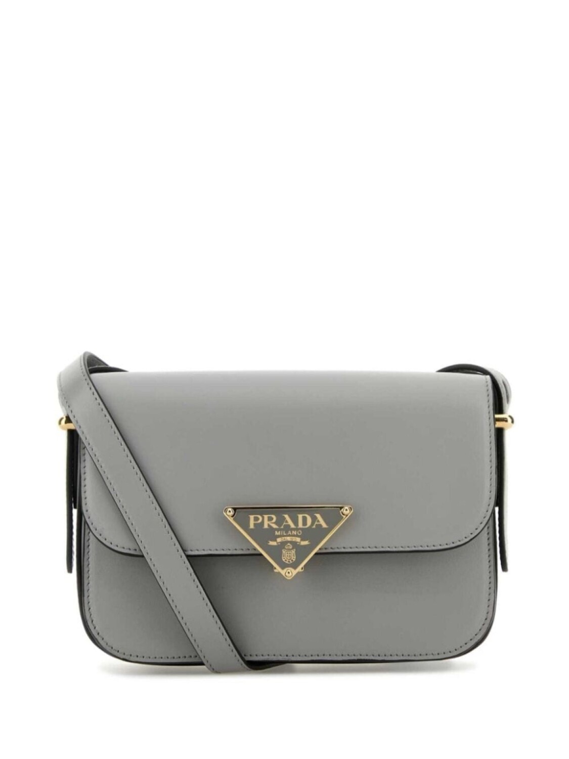 

Сумка Prada с треугольным логотипом, серый