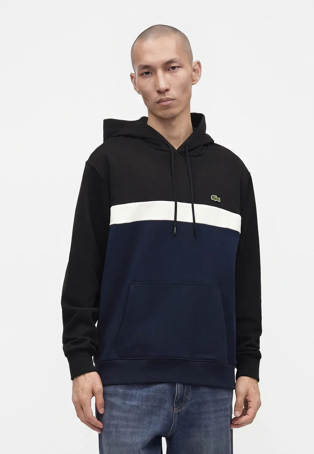 Толстовка с капюшоном Lacoste, Black/Navy Blue