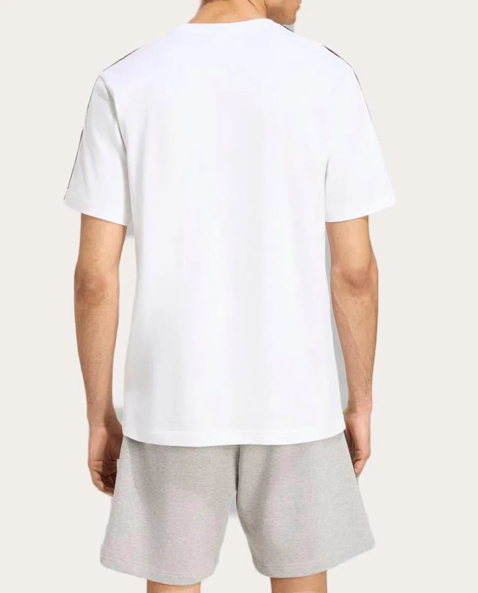 Мужская футболка, Essentials, adidas, белый черный — фото 2