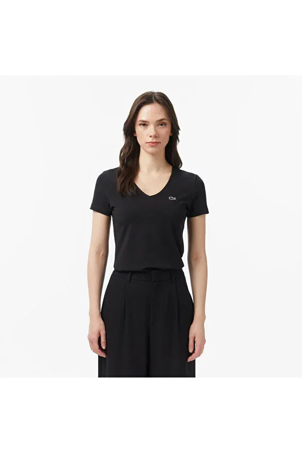 Футболка Lacoste с V-образным вырезом, Black