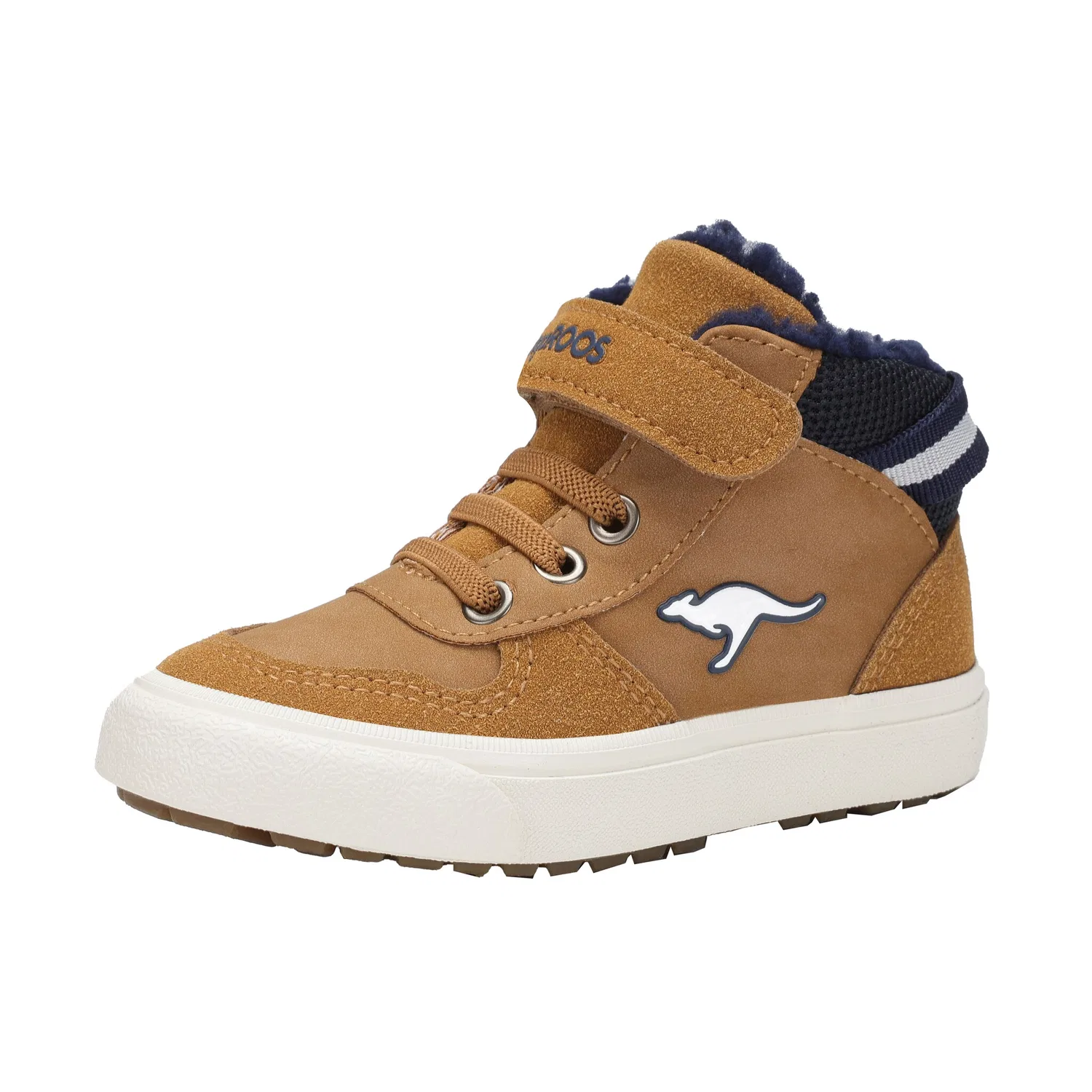 Детские спортивные кроссовки на липучке KangaROOS, Rubber/Dark Navy