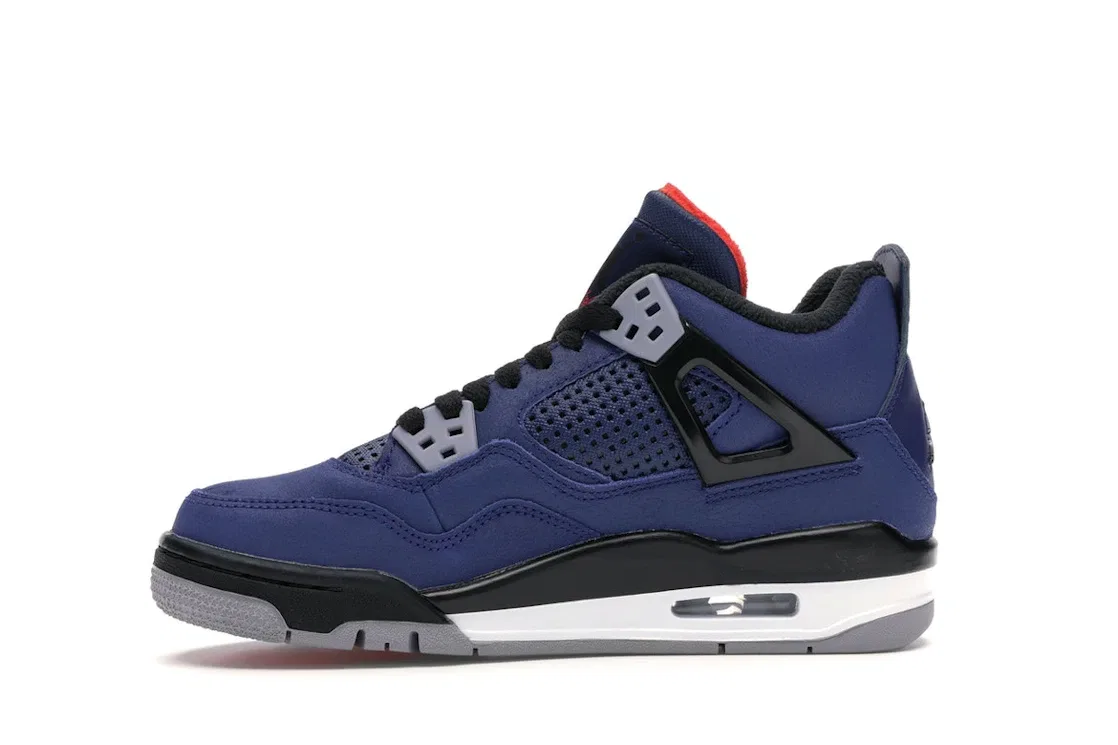 Детские кроссовки Lifestyle с длинным рукавом Jordan 4 Retro Jordan, Loyal Blue/White-Habanero Red-Black — фото 3