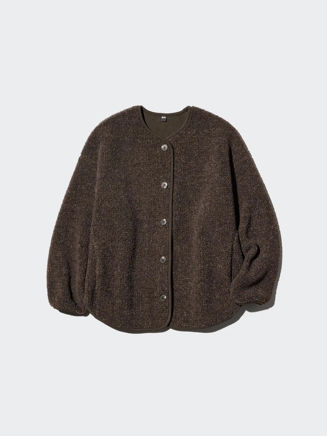 Кардиган утепленный с длинным рукавом Uniqlo, черный — фото 4