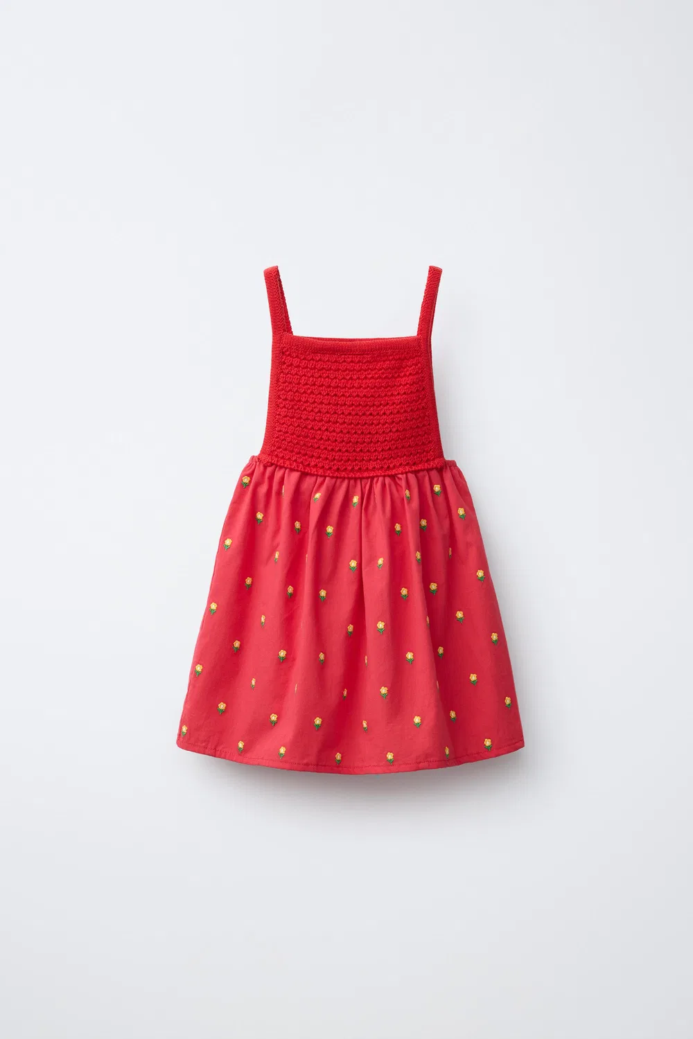 ПЛАТЬЕ С ЦВЕТОЧНОЙ ВЫШИВКОЙ CASA LAWA X ZARA KIDS, Red — фото 2