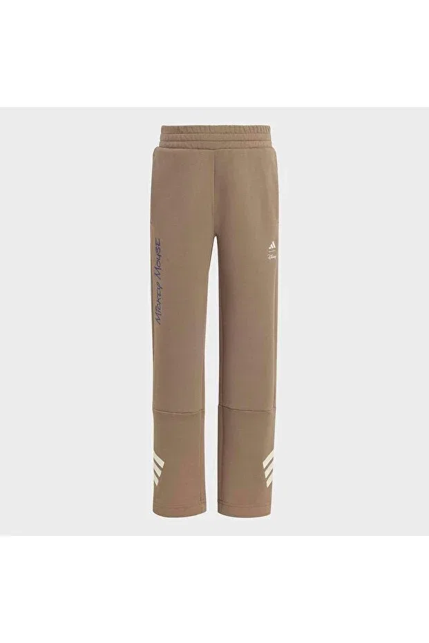 Детские спортивные штаны для девочек из полиэстера Adidas, Khaki / Off-White — фото 4