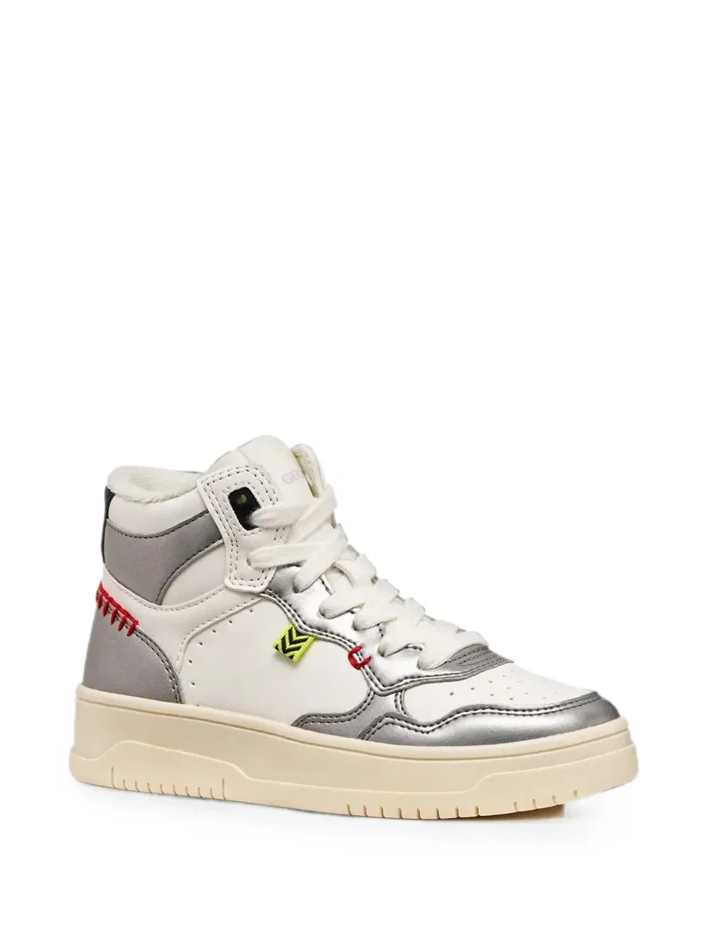 Высокие кроссовки Lestrella с панелями Geox Kids, белый