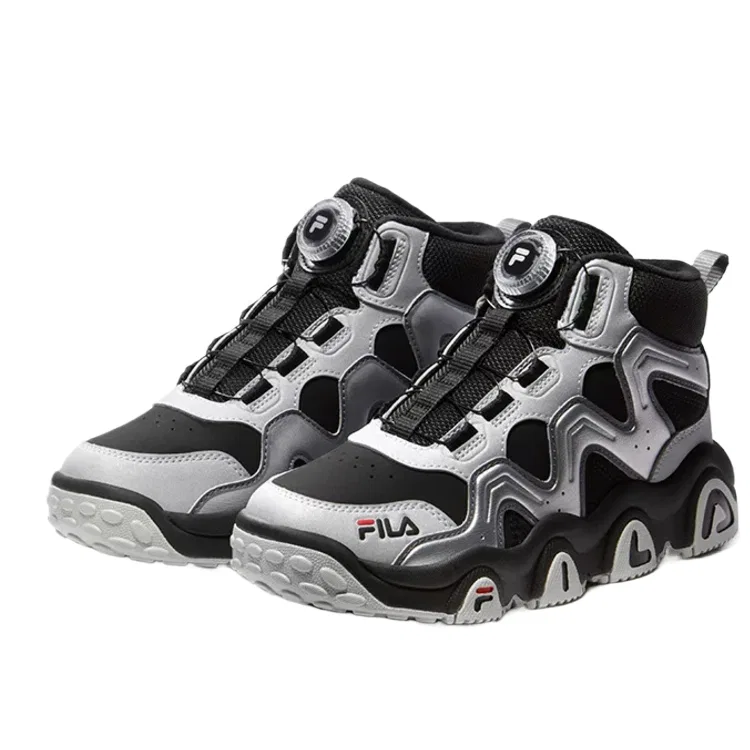 Детские утепленные кроссовки с принтом JAGGER 2 FILA KIDS, Black/Space Silver-BS — фото 4