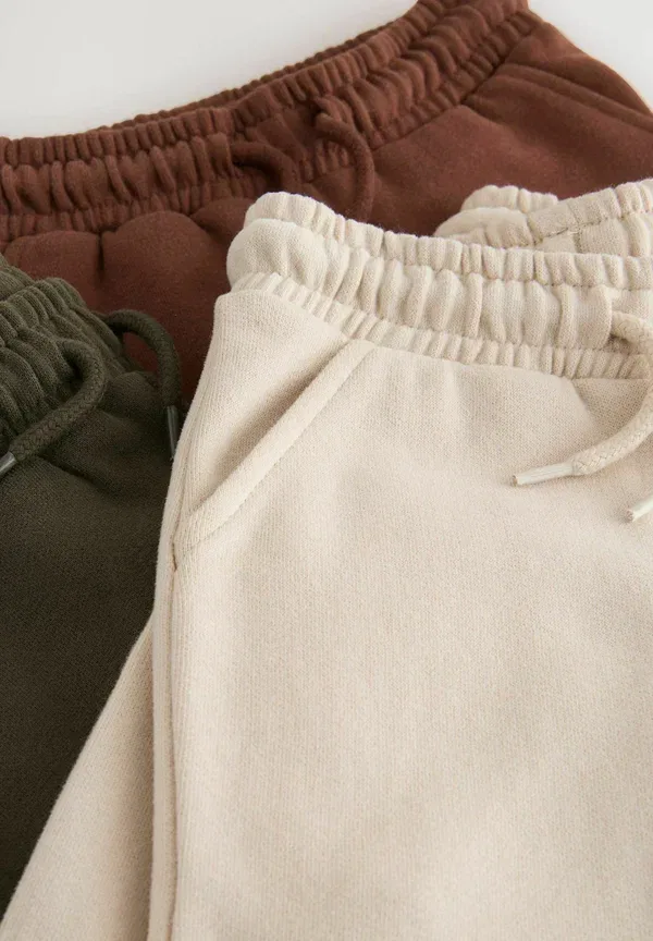 Брюки из футера, Soft touch 3 pack regular fit, Next, зеленый/коричневый/хаки — фото 3