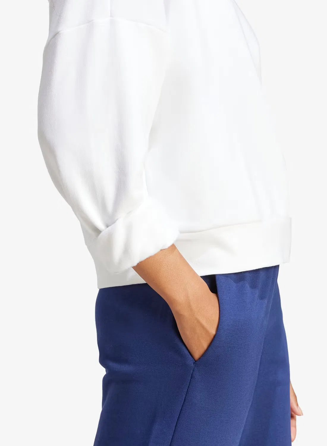 Свитшот с принтом Small logo french terry Adidas, белый — фото 3