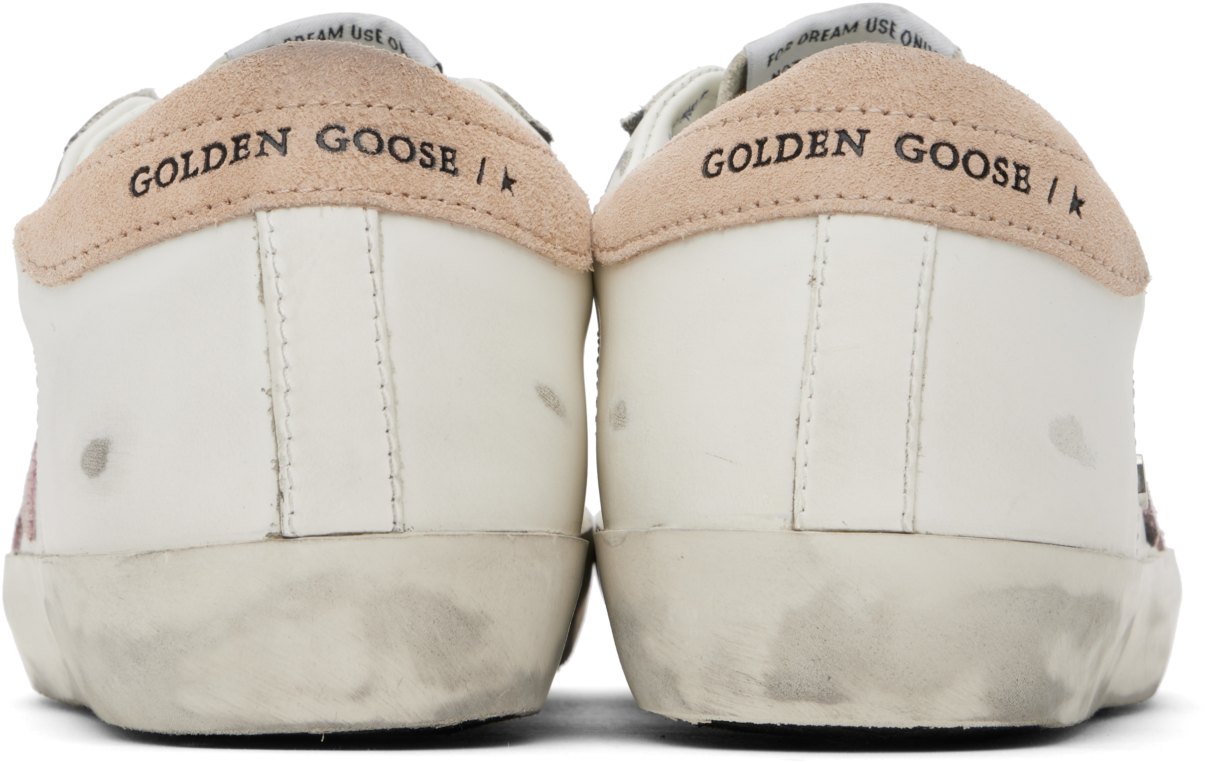 Белые и розовые кроссовки Super-Star Classic Golden Goose, Optic white/Antique — фото 2