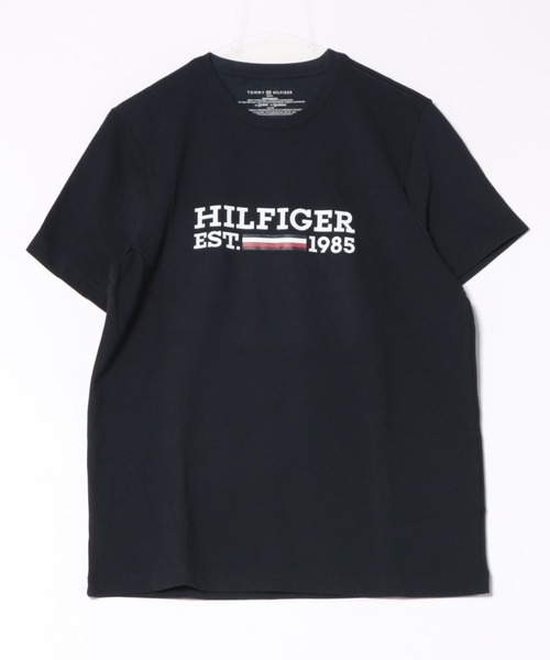 

Футболка, хлопок, классический крой TOMMY HILFIGER, темно-синий