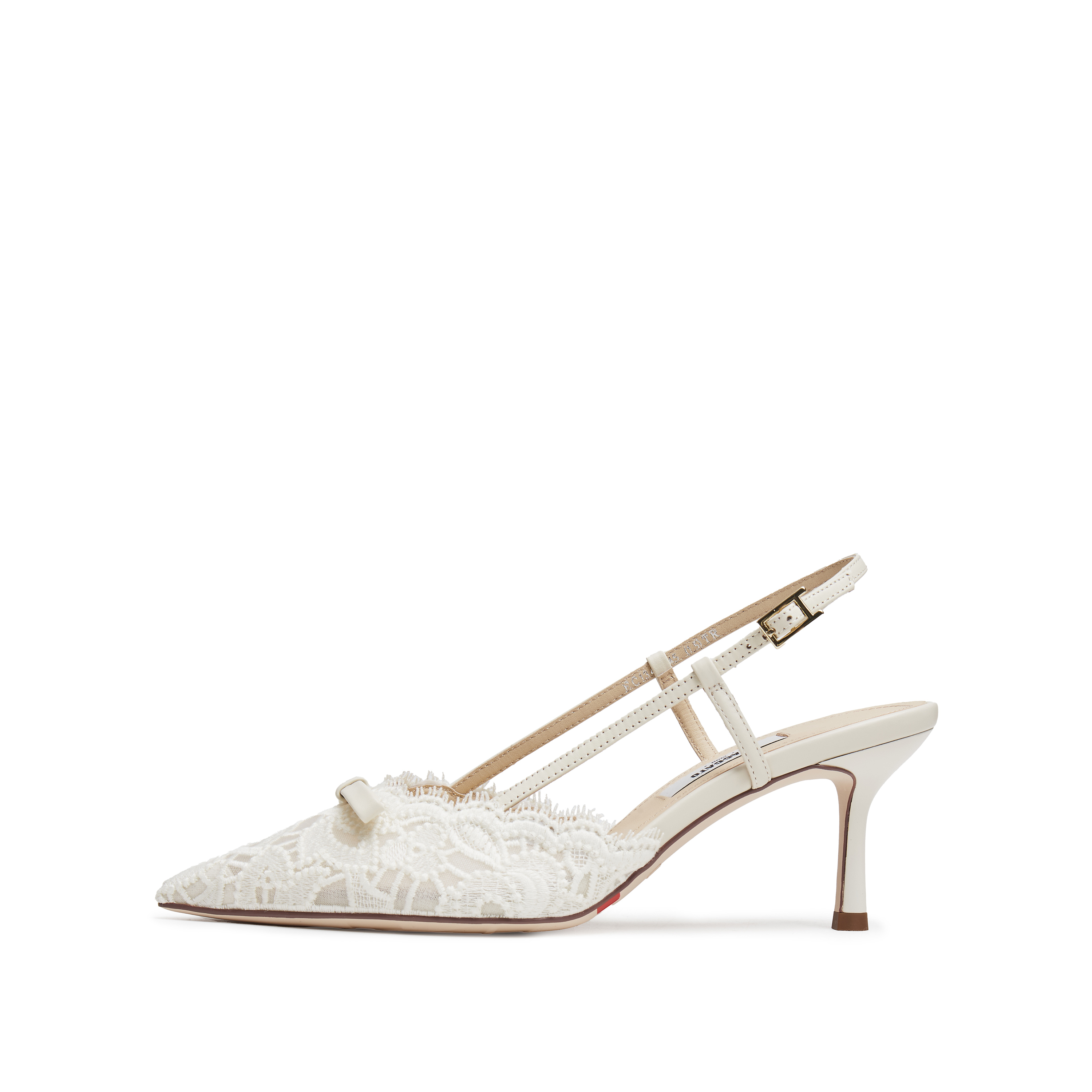 Туфли Burano Lace Island Slim Heel на высоком каблуке 6,5 см, женские Staccato, Vanilla Cream Beige