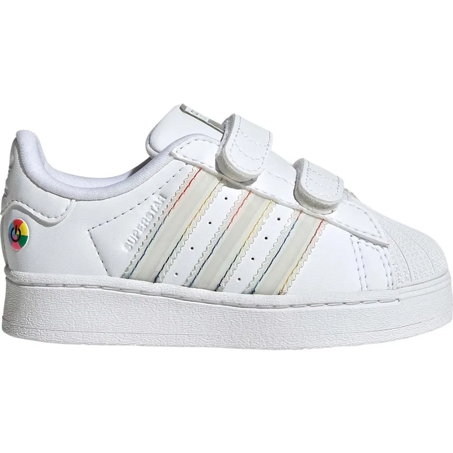 Детские кроссовки с подсветкой SUPERSTAR LED LIGHTS CF I JI0511 adidas, Белый