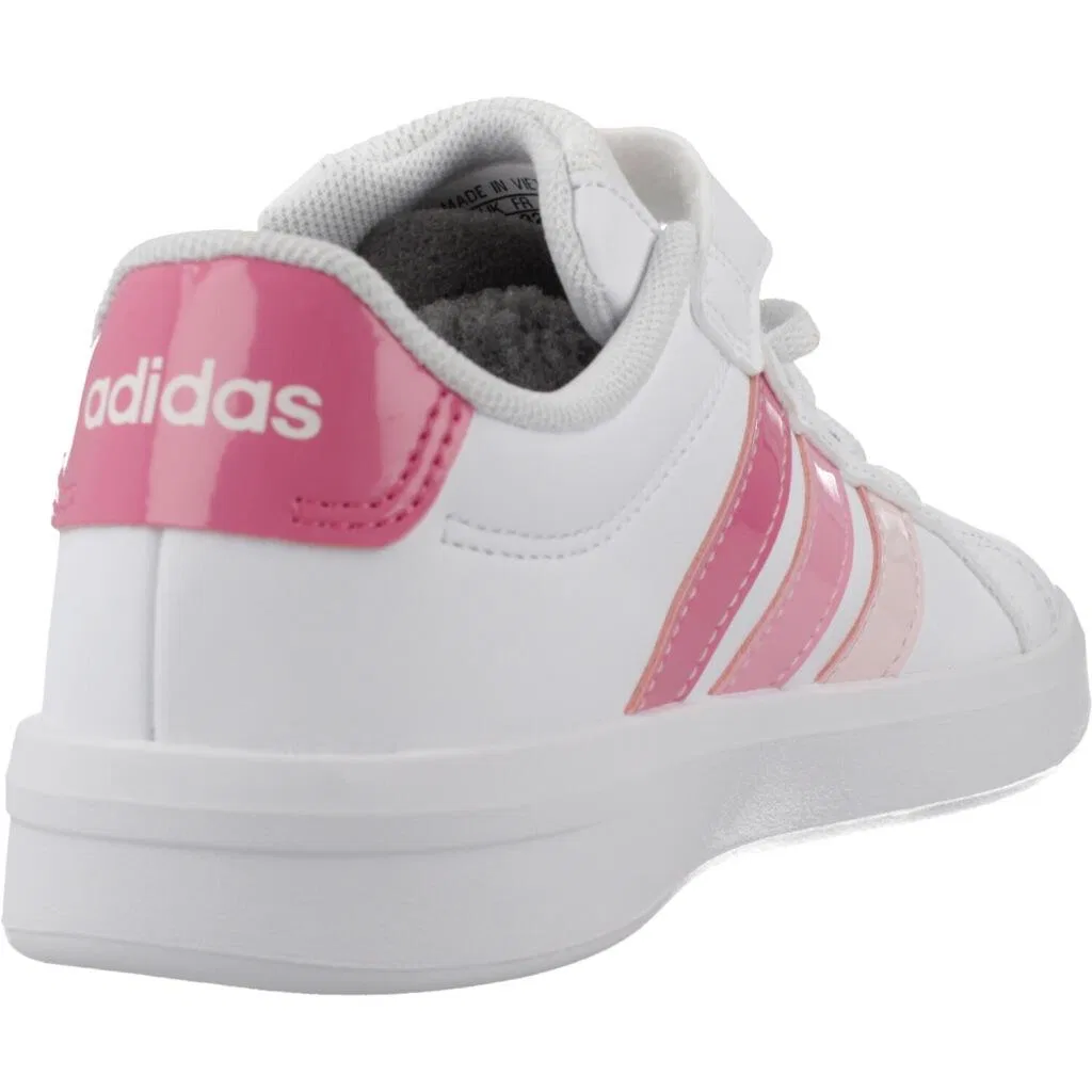 Детские кроссовки с эластичными шнурками Grand Court 3.0 El Adidas, Weiss — фото 3