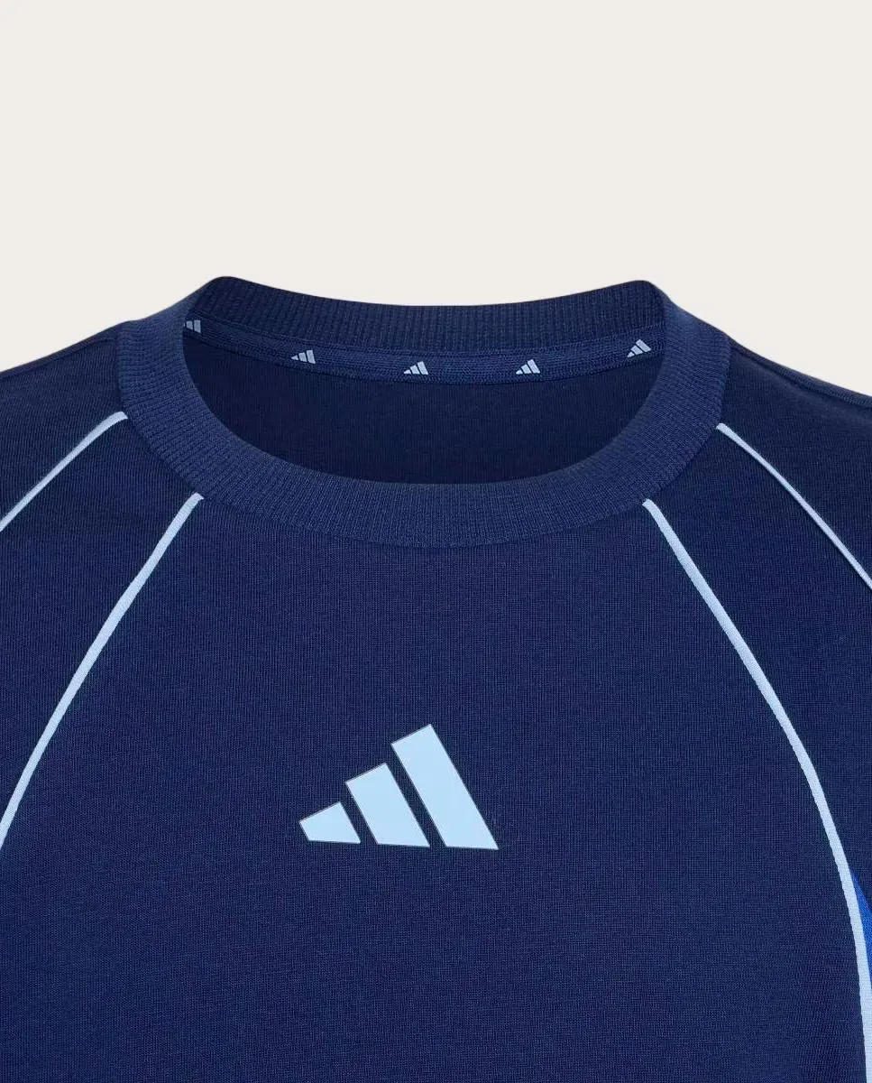 Детская футболка с цветоблоком Seasonals Colorblock adidas, Синий — фото 3