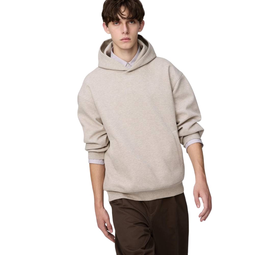 Худи-пуловер Uniqlo Oversized Sweatshirt Unisex, 31 бежевый — фото 2