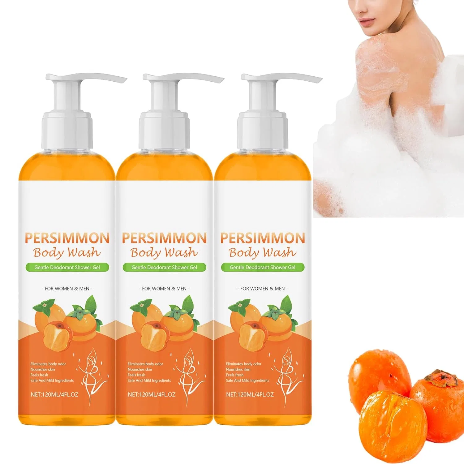 Гель для душа LinBomZony, 3 шт, 120г, Persimmon