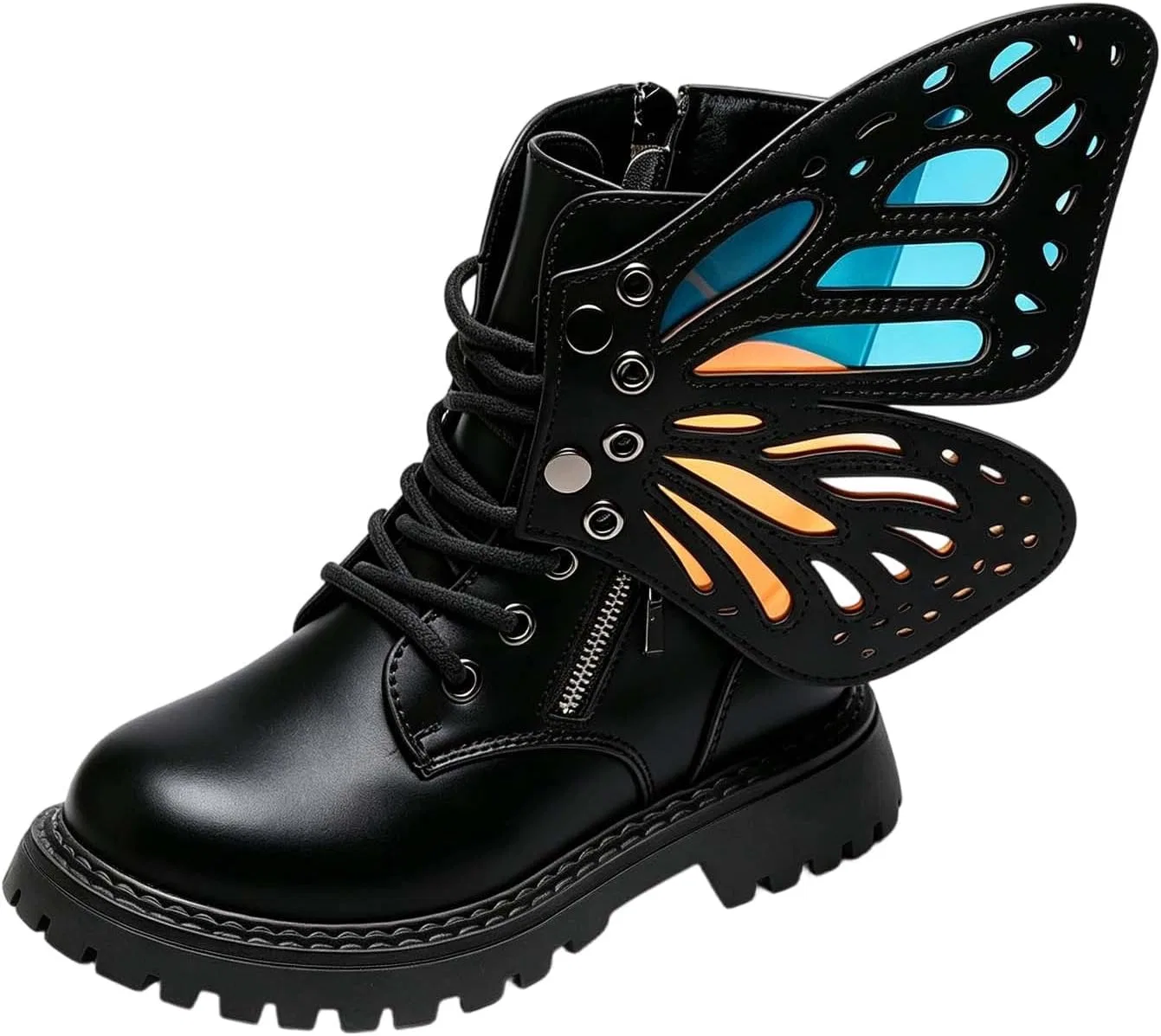 Детские зимние сапоги для девочек на флисе с принтом SHOPESSA, Black