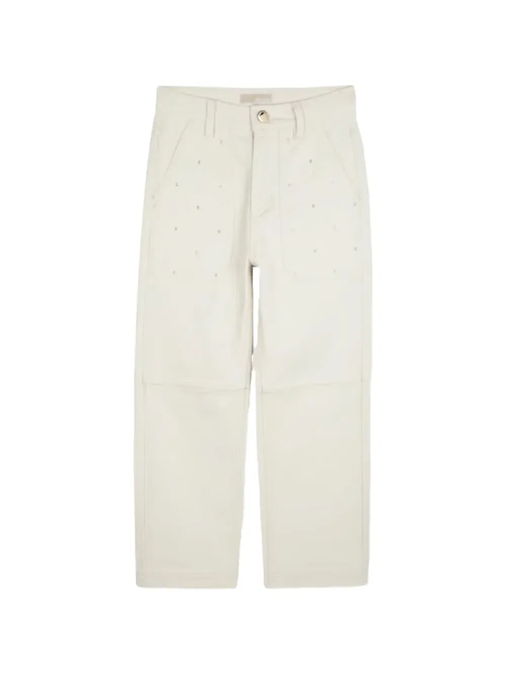 Брюки с заклепками Michael Kors Kids, бежевый