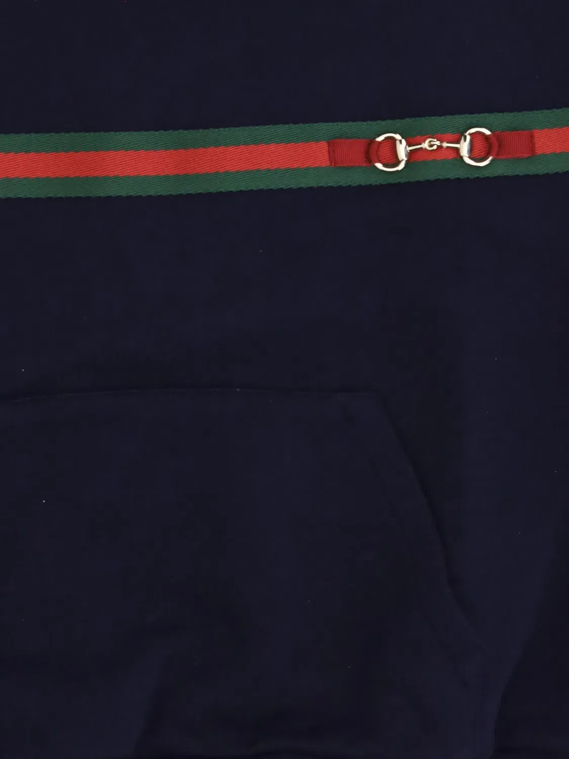 Gucci Худи Web-stripe с лентой, синий — фото 2